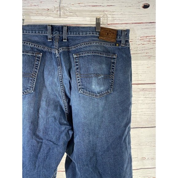 Lucky Mens Jeans 181 Relaxed Straight Leg Size 42 x 26 Short Blue 100% Cotton - Picture 14 of 15